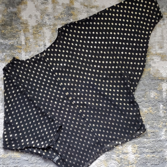 Cremieux Sheer Gold Dot Blouse - Picture 4 of 7